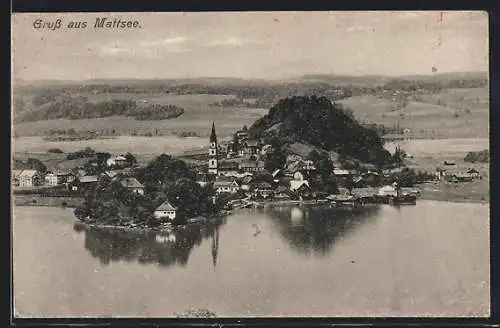 AK Mattsee, Panorama aus der Vogelschau