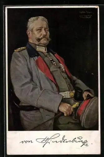 Künstler-AK Caspar Ritter: Generalfeldmarschall von Hindenburg