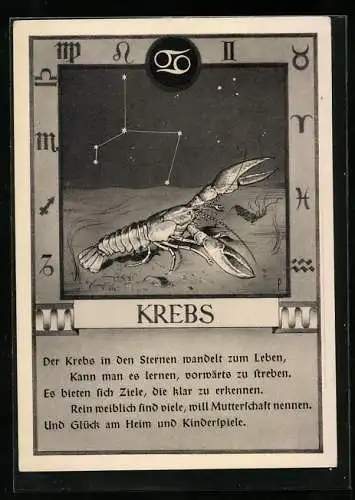 AK Sternzeichen Krebs