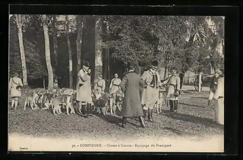 AK Compiègne, Chasse à Courre, Équipage du Francport, Jagd