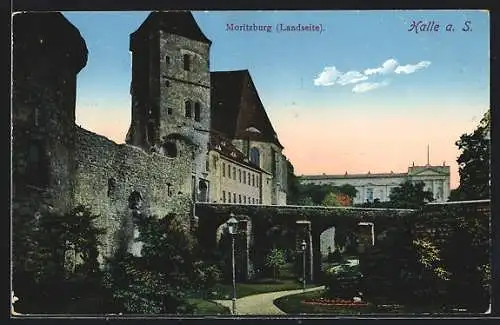 AK Halle a. S., Moritzburg Landseite