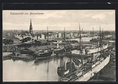AK Bremerhaven, Blick auf den Hafen