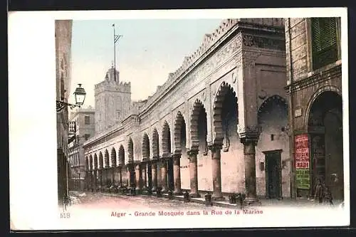 AK Alger, Grande Mosquée dans la Rue de la Marine