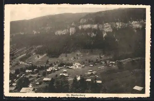 AK St. Beatenberg, Ortsansicht aus der Vogelschau