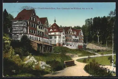 AK Calmbach bei Wildbad, Blick auf die Heilstätte Charlottenhöhe