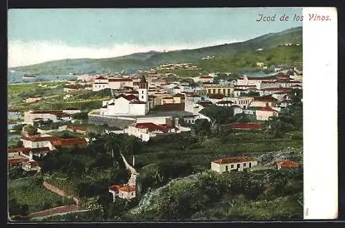 AK Icod de los Vinos /Teneriffa, Panorama aus der Vogelschau