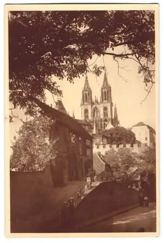 Fotografie unbekannter Fotograf, Ansicht Meissen, Stadtansicht mit Dom