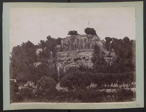 Fotografie Jean-Baptiste Giletta, Ansicht Nice, le Carabacel, Rückseite Cascade du Chateau, Grossformat 30 x 23cm