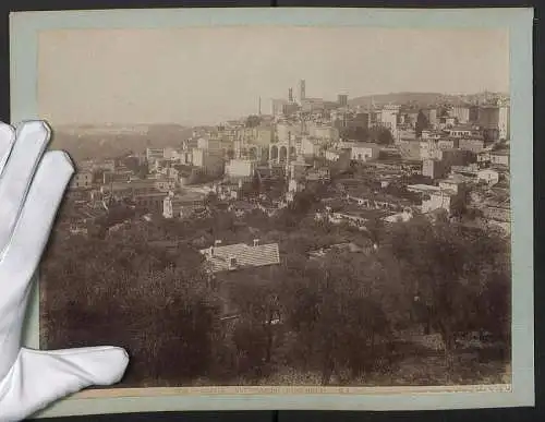 Fotografie Jean-Baptiste Giletta, Ansicht Grasse, Vue prise du Grand Hotel, Rückseite Cannes une Tartanne, 30 x 23cm