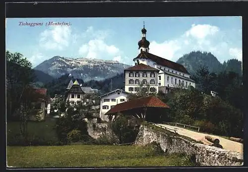 AK Tschagguns /Montafon, Ortspartie mit Kirche