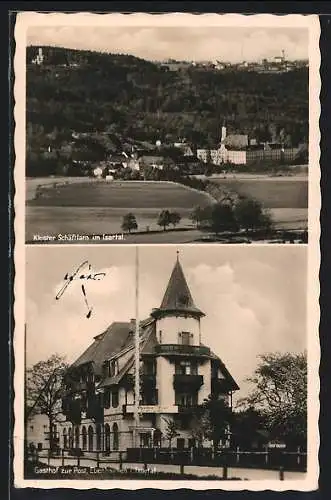 AK Ebenhausen im Isartal, Gasthof Zur Post, Kloster