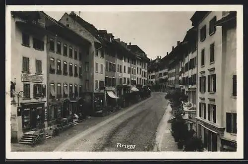 AK Brugg, Strassenpartie mit Uhrengeschäft