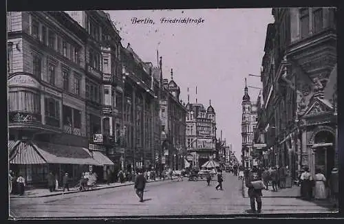 AK Berlin, Friedrichstrasse am Eck zur Französischen Strasse