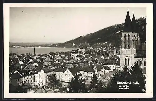 AK Bregenz a. B., Teilansicht mit Kirche