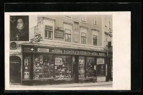 AK Salzburg, Drogerie und Foto-Haus Eigner & Lauterbach