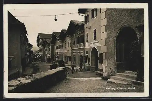 AK Golling, Gasthaus zum Schwarzen Bären am Oberen Markt