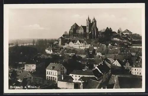 AK Breisach a. Rhein, Totalansicht mit Kirche