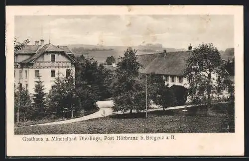 AK Hörbranz b. Bregenz, Gasthaus und Mineralbad Diezlings