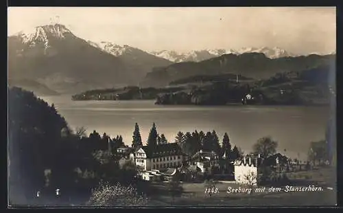 AK Kreuzlingen, Seeburg mit dem Stanserhorn