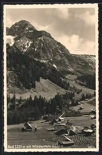 AK Baad /Kleinwalsertal, Ortsansicht mit Widderstein