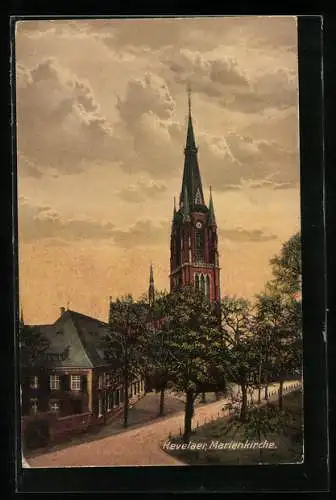 AK Kevelaer, Abendstimmung an der Marienkirche