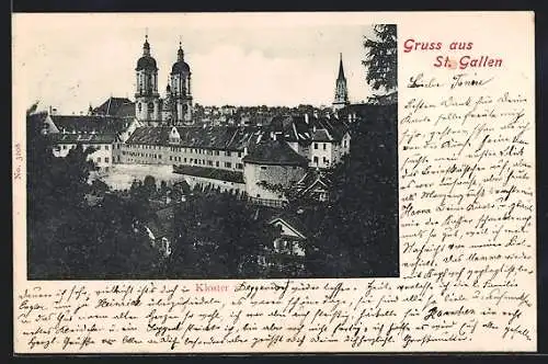 AK St. Gallen, Blick auf das Kloster