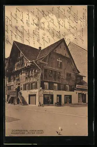 AK Dornbirn, Gasthaus Weinstube Rotes Haus