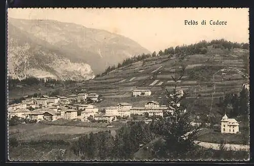 AK Pelòs di Cadore, Gesamtansicht aus der Vogelschau