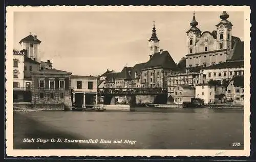 AK Steyr /O. D., Zusammenfluss Enns und Steyr