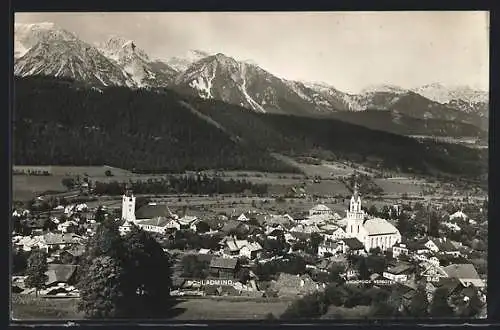 AK Schladming, Teilansicht mit Bergpanorama