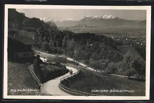 AK Dornbirn, Bödelestrasse mit Blick ins Tal