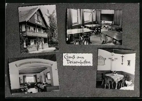 AK Deisenhofen / Oberhaching, Speisesaal im Gasthaus