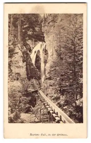 Fotografie Nikolaus Kuss, Maria-Zell, Ansicht Grünau, Blick auf den Marien-Fall in der Grünau, 1871