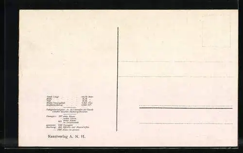 AK Passagierschiff König Friedrich August auf hoher See in Fahrt