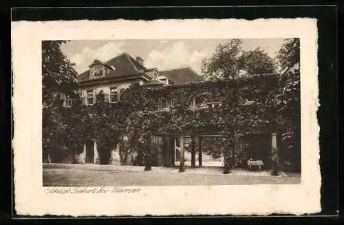 AK Weimar, Schloss Tiefurt, mit Hofeingang