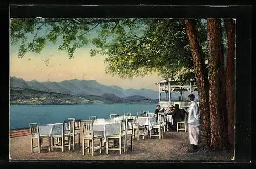 AK Pörtschach am Wörthersee, Am Werzer Strand, Cafe