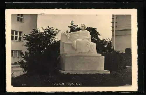 AK Eisenstadt, Partie am Lisztdenkmal