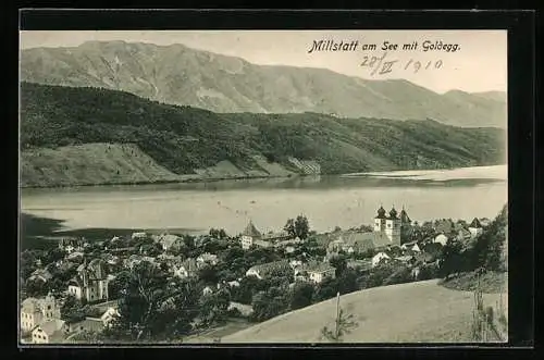 AK Millstatt am See, Ortsansicht mit dem Goldegg