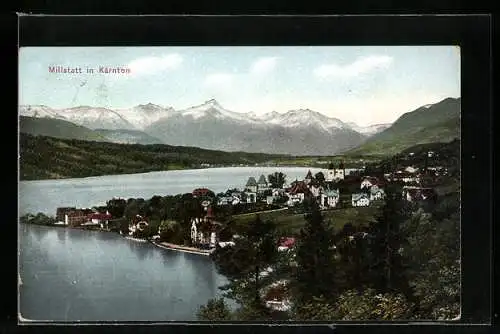 AK Millstatt in Kärnten, Ortsansicht am See