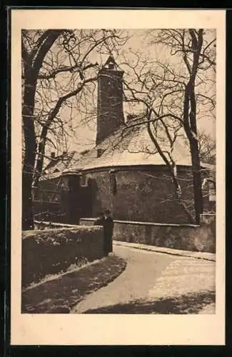 AK Halle a. S., Burg Giebichenstein im Winter