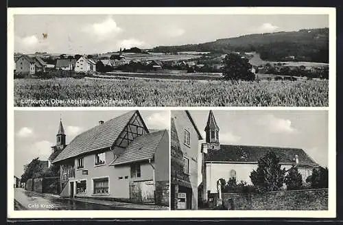 AK Ober-Abtsteinach /Odenwald, Bäckerei und Café Lorenz Krapp