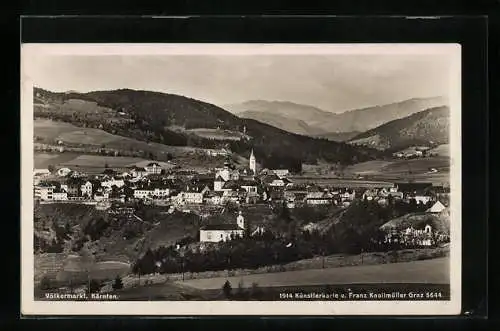 AK Völkermarkt /Kärnten, Gesamtansicht aus der Ferne