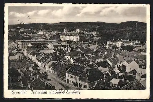 AK Eisenstadt, Teilansicht mit Schloss Esterházy