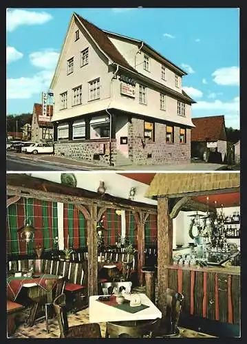 AK Juhöhe /Bergstrasse, Gasthaus altdeutsche Bauernstube und Pension