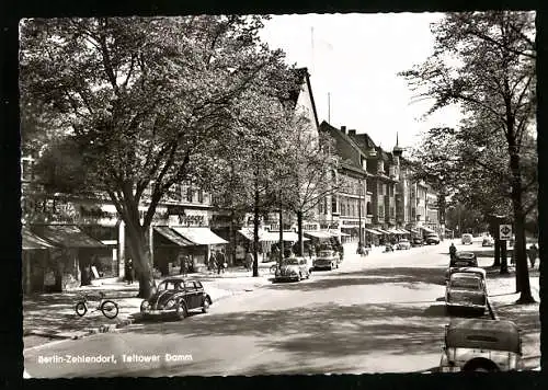 AK Berlin-Zehlendorf, Blick in den Teltower Damm