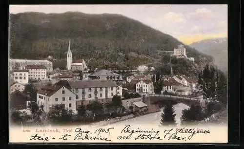 AK Landeck /Tirol, Partie am Inn, Kirche