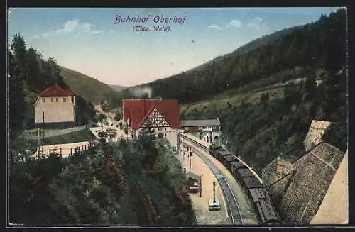 AK Oberhof /Thüringer Wald, Blick auf den Bahnhof