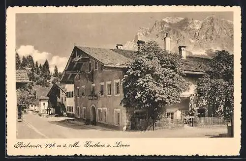 AK Bieberwier, Gasthaus zum Löwen im Sonnenschein