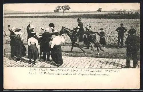 AK Ostende, Raid Militaire International Bruxelles, No 18 Mr Madamet Lieutenant au 13e dragons cheval courageux