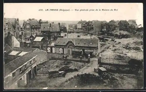 AK La Panne, Vue générale prise de la Maison du Roi